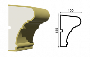 Подоконник из пенополистирола П155/100-2