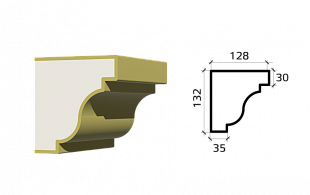 Карниз К132/128