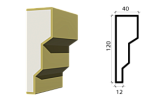Молдинг М120/40-4