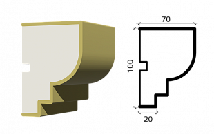 Молдинг из пенопласта М100/70