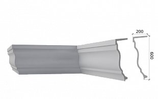 КАРНИЗ МЕЖЭТАЖНЫЙ КМ600/200