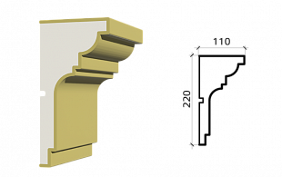 Карниз К220/110-2