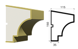 Подоконник из пенополистирола П150/115