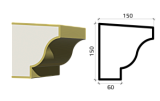 Подоконник из пенополистирола П150/150