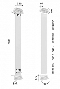 Пилястра ПЛ260-2