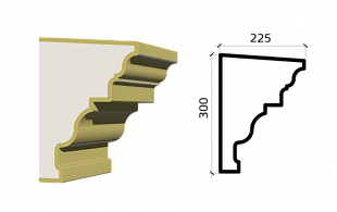 Карниз К300/225