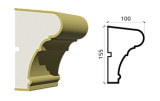 Подоконник из пенополистирола П155/100-2