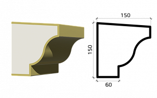 Подоконник из пенополистирола П150/150