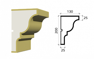 Карниз К200/130