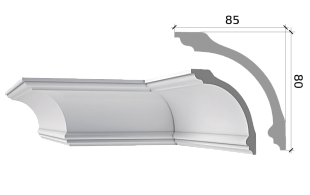 КАРНИЗ ПОДКРОВЕЛЬНЫЙ КП85/80