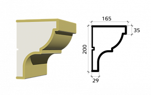 Карниз К200/165