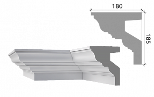 Карниз подкровельный КП185/180-2