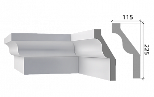 КАРНИЗ ПОДКРОВЕЛЬНЫЙ КП225/115