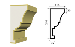 Карниз К240/115