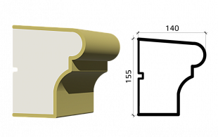 Подоконник из пенополистирола П155/140