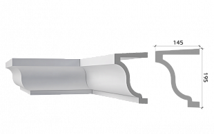 КАРНИЗ МЕЖЭТАЖНЫЙ КМ195/145