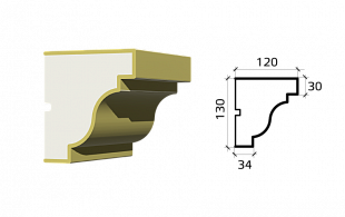 Карниз К130/120-3