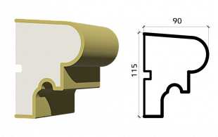Подоконник из пенополистирола П115/90