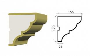 Карниз К170/155